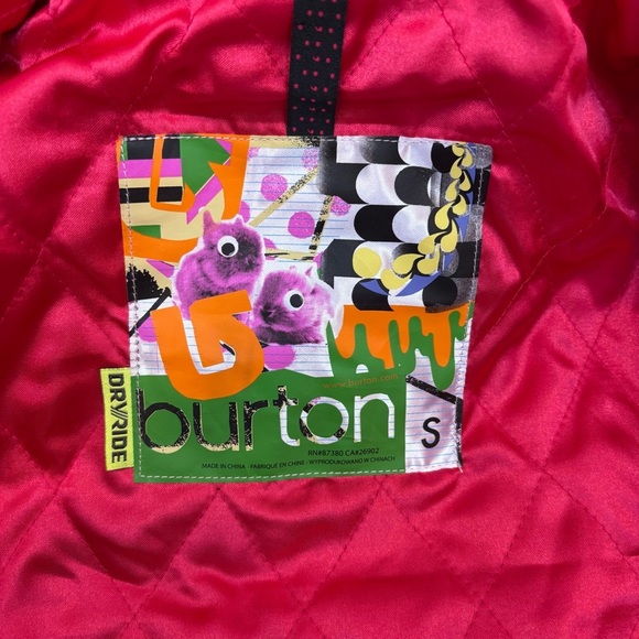 Burton DryRide Varsity Snowboard Jacket Boyfriend Fit Wool Blend Waterproof S - Picture 14 of 16